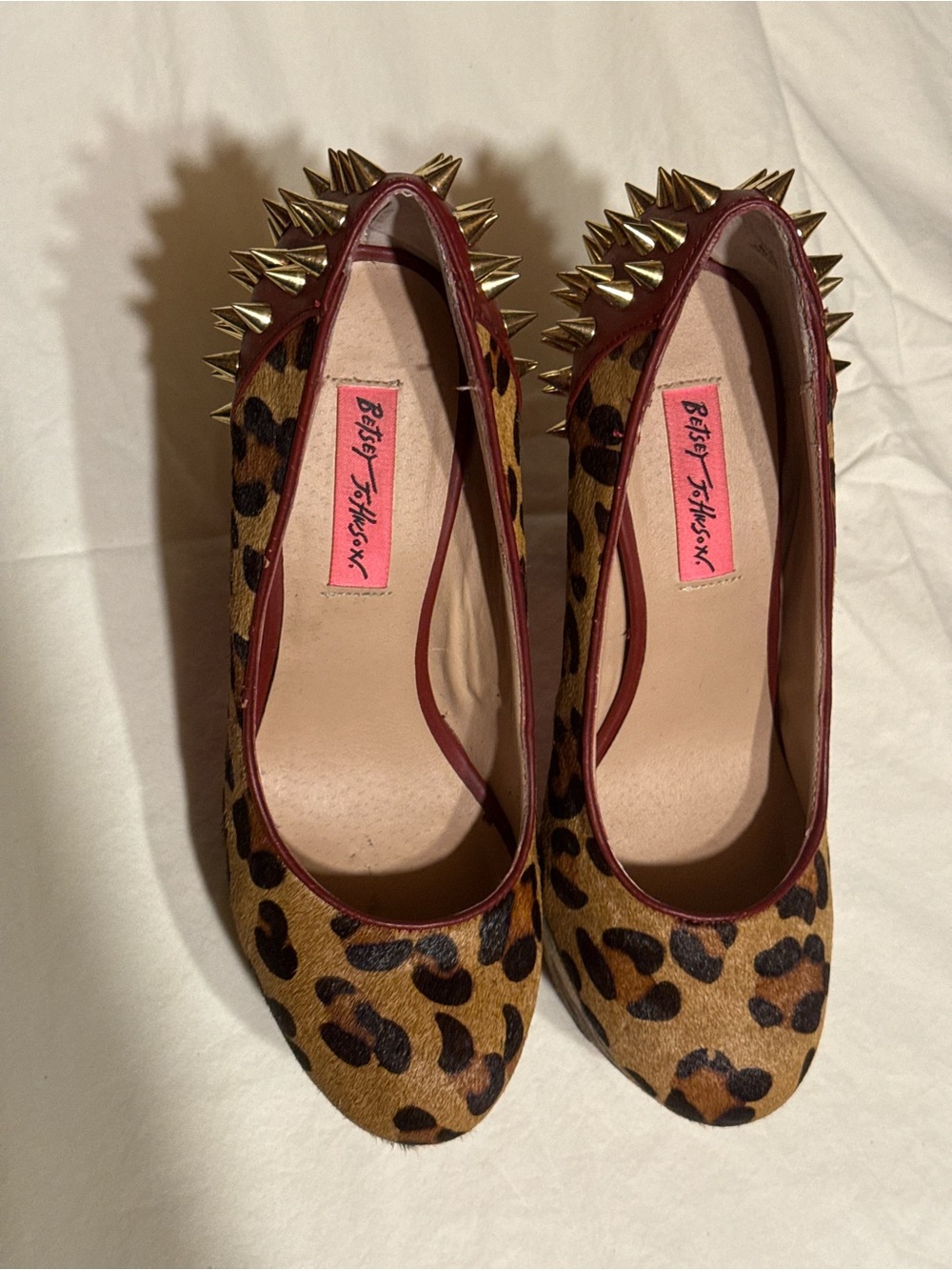 Betsey Johnson GrRace Leopard Platform Spike Heels • Size 7 - Picture 2 of 8